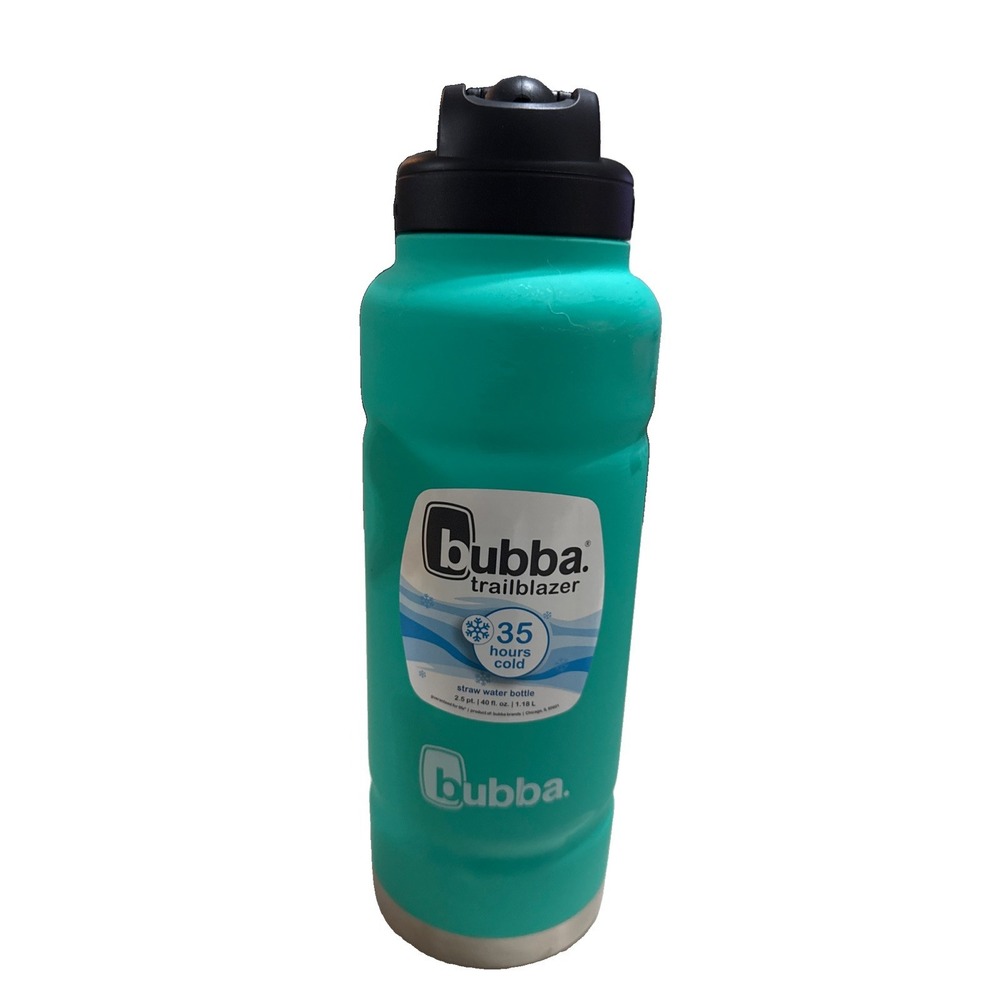 Bubba Trailblazer 40oz Insulated Stainless  Bottle Green Lid Straw 35 Hrs NEW